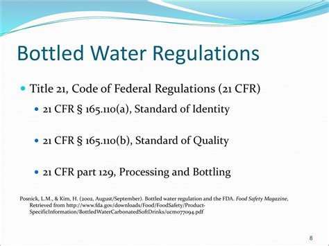 bottled water testing standards|fda approved bottled water requirements.